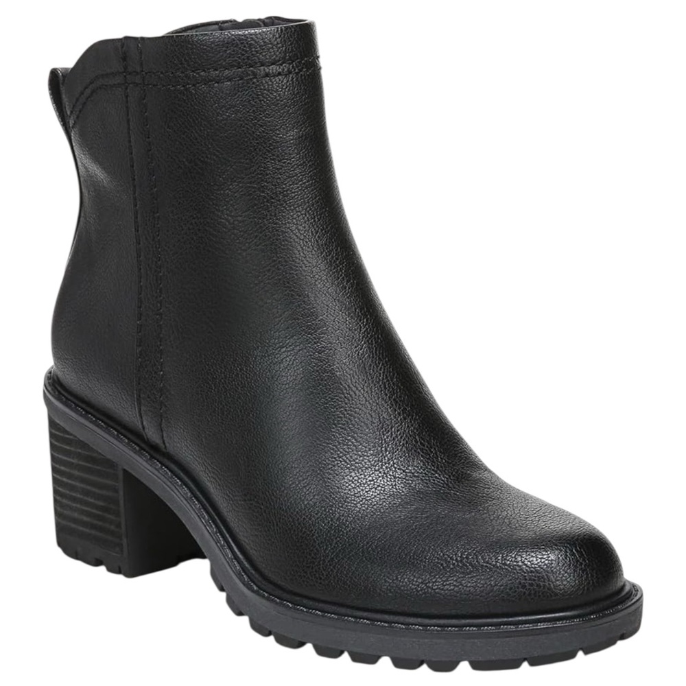 NWT Zodiac Black Leather Ankle Boots size 10